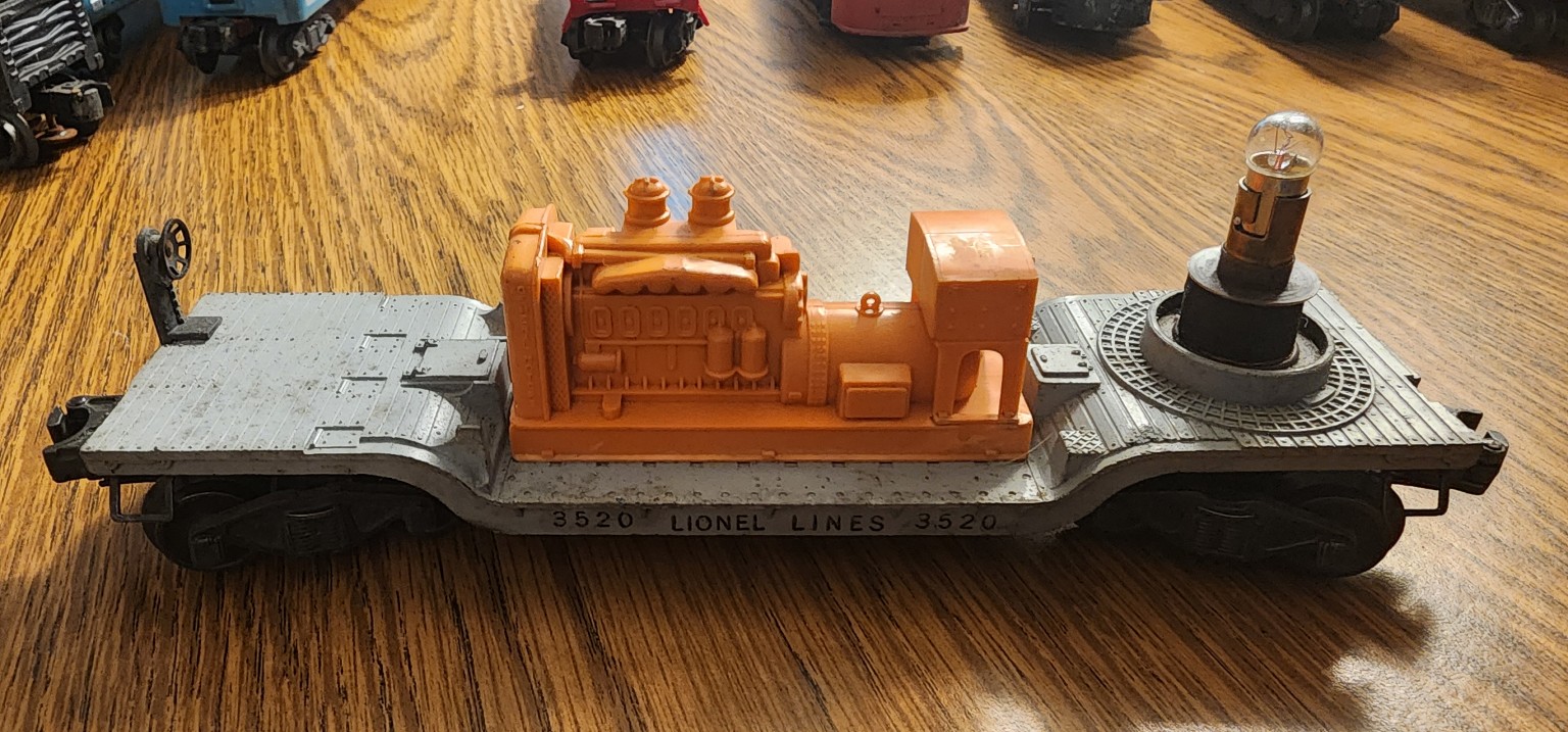 Lionel 3520 Operating Searchlight Generator Car (O Gauge)